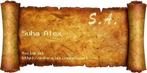 Suha Alex névjegykártya