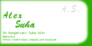alex suha business card